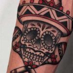 Tatuaje Calavera Mexicana: Significado, ideas de diseño 56