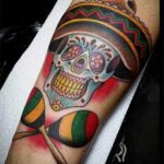 Tatuaje Calavera Mexicana: Significado, ideas de diseño 54